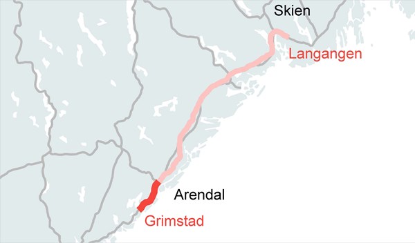 E18 Arendal – Grimstad