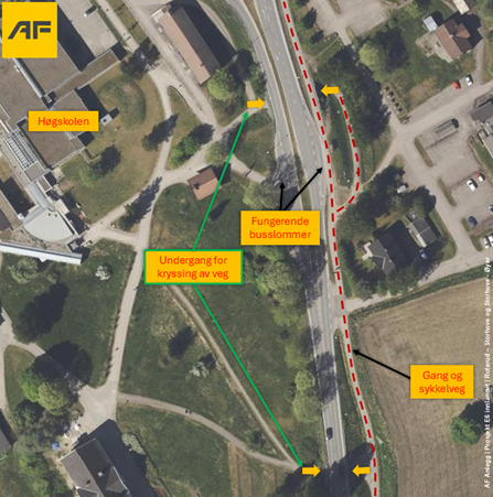 Figur 3 – Busstopp ved Høgskolen