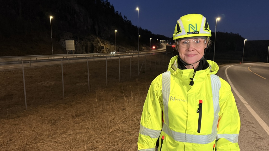 E18 veibelysning, direktør for utbedring og drift i Nye Veier Benedichte Hellestøl i vernetøy