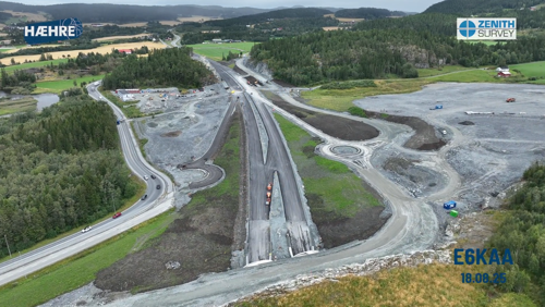 Oversiktsbilde tatt over Åstunnelen mot Hammerkrysset