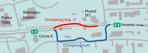 E6BV Trafikkomlegging Rundkjøring Berkåk.png