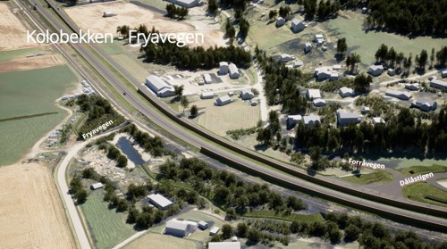 E6 Kolobekken - Fryavegen fra sør.jpg